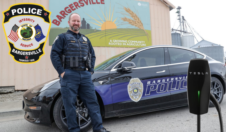 Bargersville Police Department Receives Tesla Charger